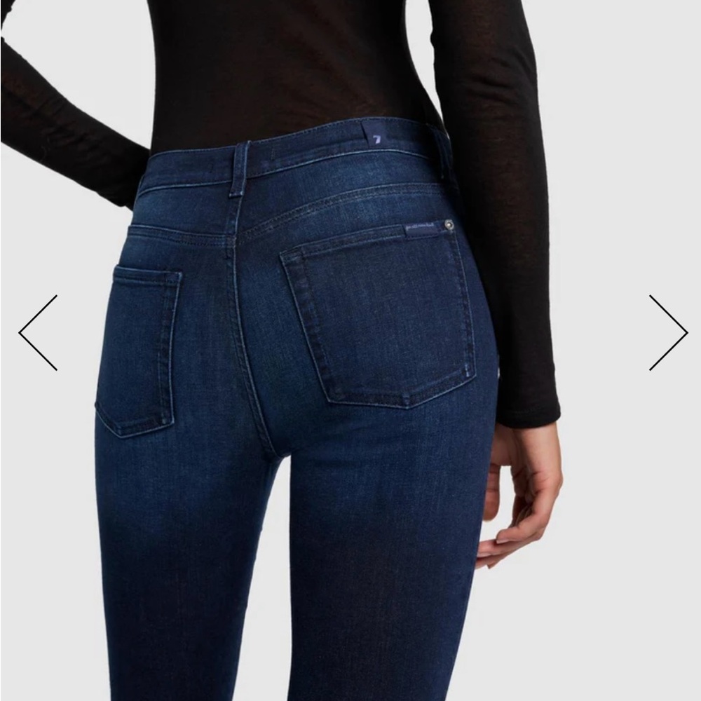 7 For All Mankind Blue Skinny Jeans Modern Fit